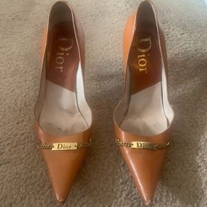 Camel Dior heels, size 38 1/2